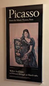 lot 42 image: Framed Walker Art Center Picasso Exhibit Poster