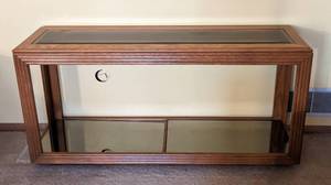 lot 103 image: Glass Topped Console Table