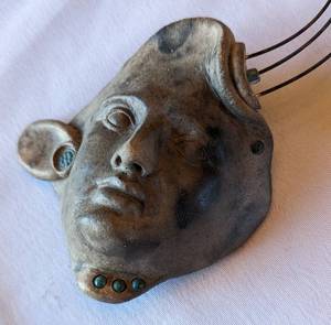 lot 105 image: Three Artisan Ceramic Wall Masks