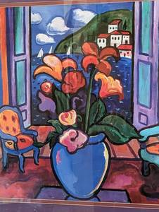 lot 122 image: Colorful Framed Print by Terry White