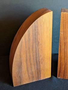 lot 133 image: Pair of Wood Abstract Bookends