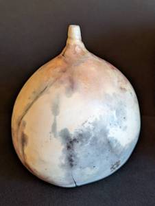 lot 142 image: Pair of Studio Raku Pottery Pod Vases