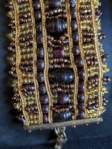 lot 239 image: Pair of Beaded Cuff Bracelets