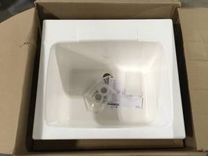 22 in. x 25 in. x 13.75 in. Molded Fiberglass Drop in Utility Sink in White by MUSTEE  Customer Returns See Pictures