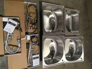 Lot of Kitchen Sinks and Plumbing Items  Customer Returns See Pictures