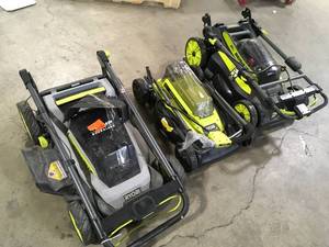 3 Lots of Lawn Mowers  Customer Returns See Pictures