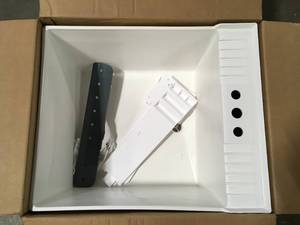 Utilatub 20 in. x 24 in. Structural Thermoplastic Wall-Mount Utility Tub in White by MUSTEE   Customer Returns See Pictures