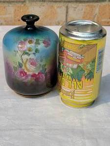 lot 50 image: Royal Bonn German and Painted Rose Vase