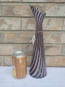 lot 65 image: West German HG Art Glass Swirled Vase