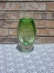 lot 131 image: Thick and Heavy Art Glass Sommerso Clear to Lime Vase