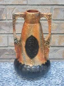 lot 145 image: Old Czech Ceramic Handled Vase