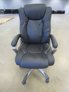 lot 403 image: Black Leather Office Chair