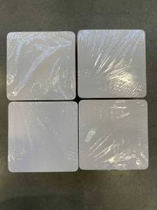 lot 15 image: 8 Packs of 4 x 4 square blank coasters