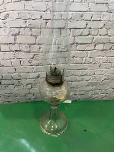 lot 65 image: Glass Kerosene Lamp
