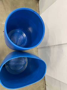 lot 100 image: Lot of 2 - 55 gallon blue drums