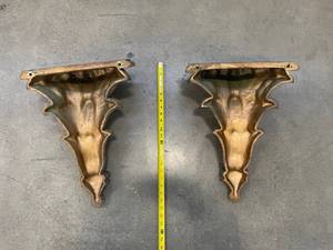lot 151 image: Pair of Large Gold Painted Wall Sconces