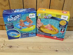 lot 146 image: Swim Safe Abc Triple Ring Baby Seat & Bestway H2O Go Junior Boat