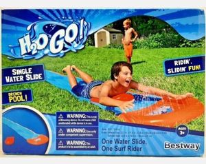 lot 159 image: Bestway H2O Go Single Water Slide with drench pool -18 feet