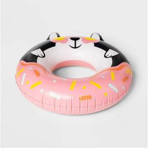 lot 153 image: Sun Squad Inflatable Pool Float - Donut Dog
