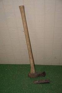 lot 9 image: Axe With Log Splitter Wedge