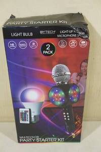 lot 29 image: Multi Color Party Starter Kit Light Up Karaoke Microphone Speaker