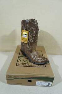 lot 80 image: Smoky Mountain Boots -Kids Size 5.5, BrownStitching