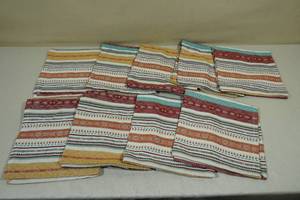 lot 100 image: 9 Design Imports Southwest Table Linen 20x20 Napkin -Mesa Stripe