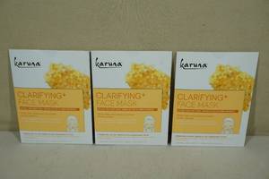 lot 118 image: 3 Karuna Clarifying Sheet Face Masks