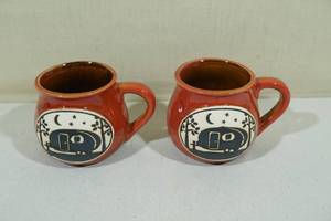 lot 194 image: 2 Cape Shore Handcrafted Bean Pot Stoneware 16oz Camper Mug