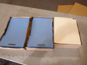 3 Boxes of Fastener Folders