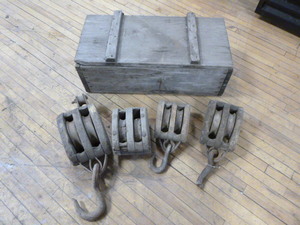 Antique Crate with Pulleys