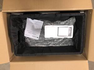 lot 8 image: Tight Radius Undermount 16G Stainless Steel 32 in. Single Bowl Kitchen Sink with Accessories by Glacier Bay Customer Returns See Pictures