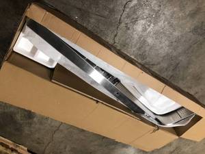 lot 17 image: 63 in. 2 Massage Spray Shower Panel System in Stainless Steel with Rainfall Shower Head and Shower Wand by AKDY   Customer Returns See Pictures
