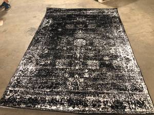 lot 50 image: Sofia Casino Black 6 0 x 9 0 Area Rug by Unique Loom Customer Returns See Pictures