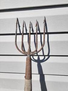 Antique, Wooden, Fish Spear