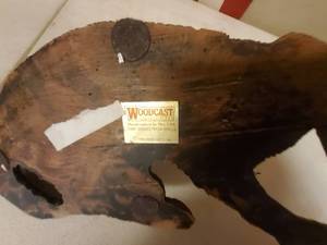Hand carved wood dog
