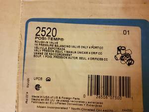 Rough in shower valve, new, Moen