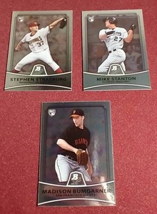 (3) 2010 Bowman Platinum Rookies - StantonStrasburgBumgarner
