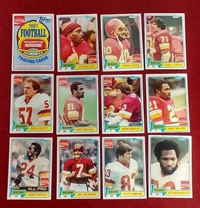 1981 Topps Coca-Cola Redskins Set