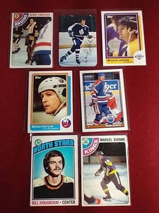 (7) Vintage Hockey Cards - Mostly HOFers