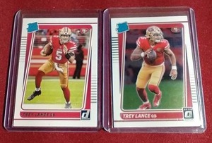 (2) 2021 Trey Lance Rated Rookie Cards