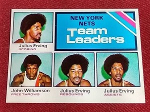 1975-76 Topps Leaders Julius Erving Card