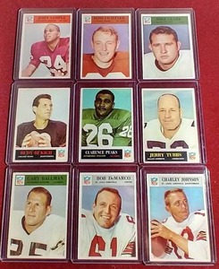 (9) 1966 Philadelphia Brand Football Cards