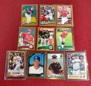 (10) #d Topps Gold Baseball Cards