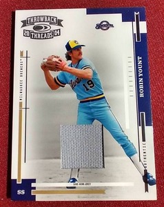Game-Used Robin Yount Jersey Card - #d100