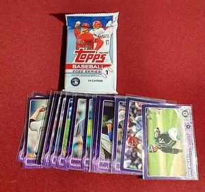Unopened Topps Pack  Several Purple Parallel Topps Cards