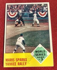 1963 Topps Roger Maris World Series Card