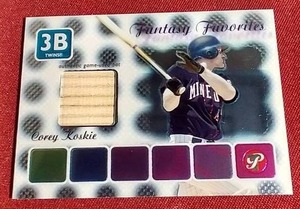 Corey Koskie Game-Used Bat Card