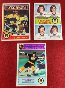(3) Vintage Bobby Orr Cards