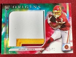 2021 Dyami Brown Rookie Patch Card - #d75